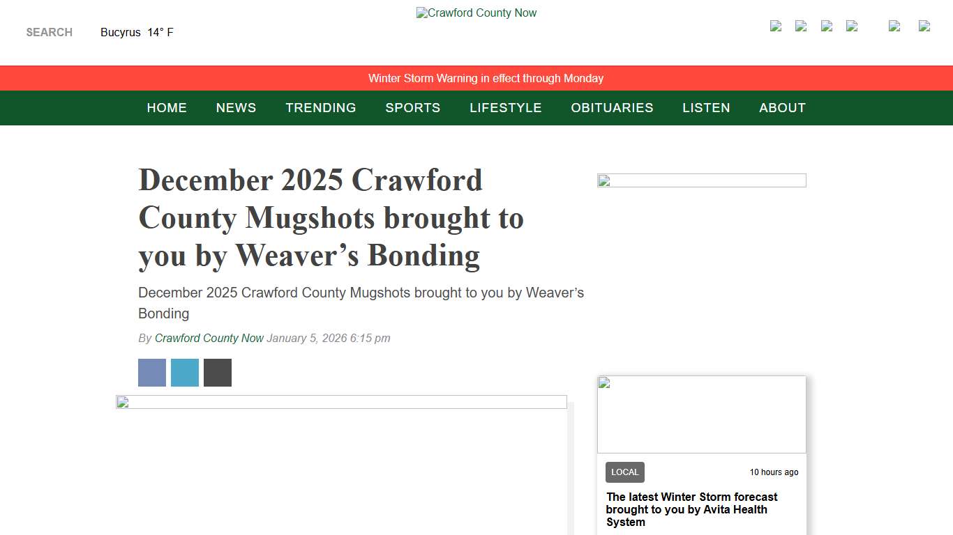 December 2025 Crawford County Mugshots brought to you by Weaver’s Bonding - Crawford County Now